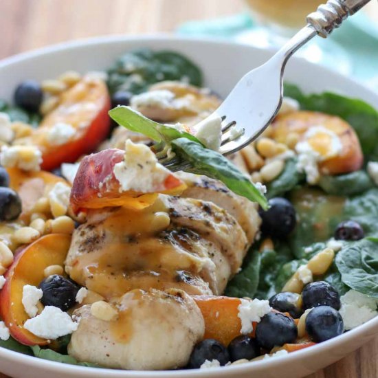 Grilled Peach Chicken Salad