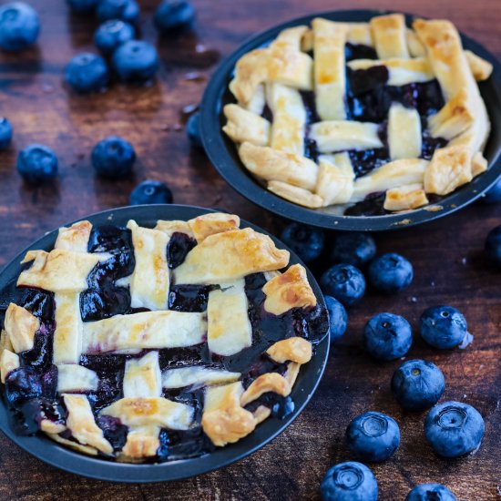 Mini Blueberry Pie for Two