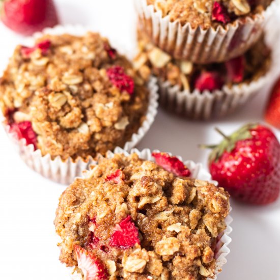 Strawberry Oatmeal Muffins