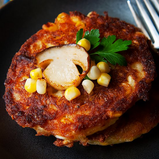 Corn and Porcini Fritters