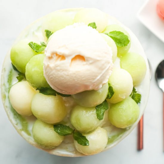 Melon Bingsu Recipe for your Baby