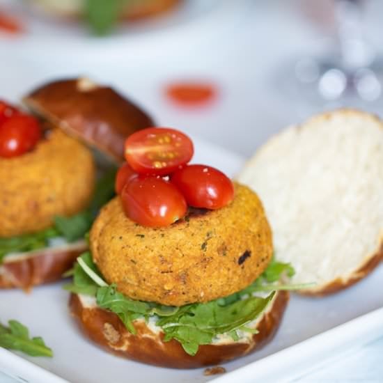 Chickpea Sweet Potato Sliders