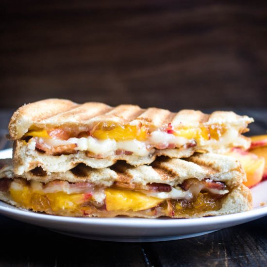 Peach, Bacon & Brie Panini