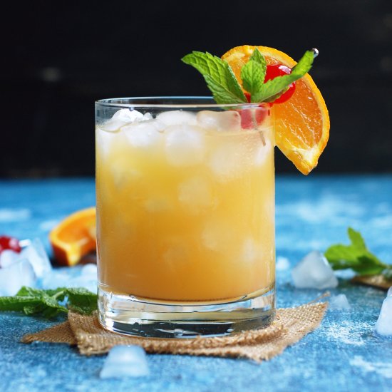 Yellow Watermelon Mai Tai