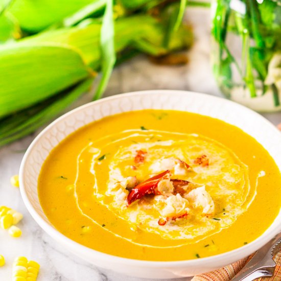 Summer Lobster and Corn Chowder