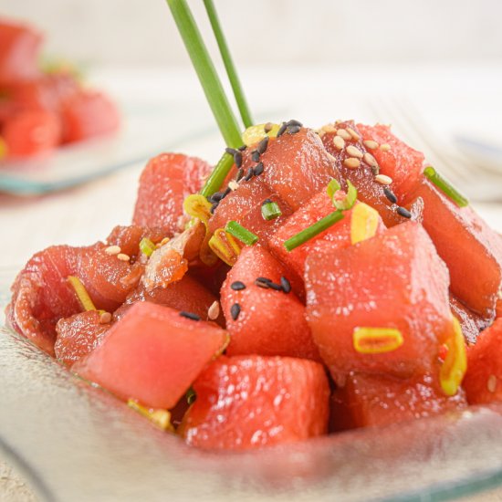 Tuna and Watermelon Tartare