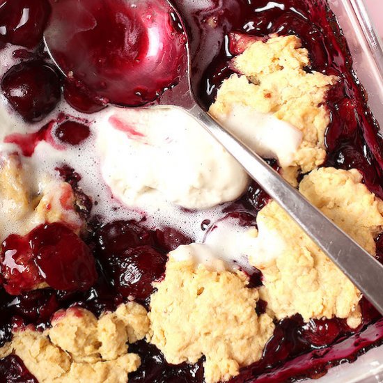 Vegan Cherry Cobbler