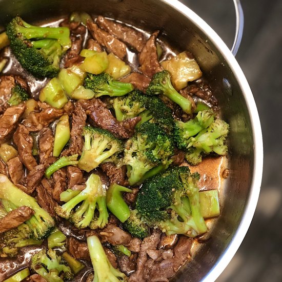 easy stove top beef and broccoli