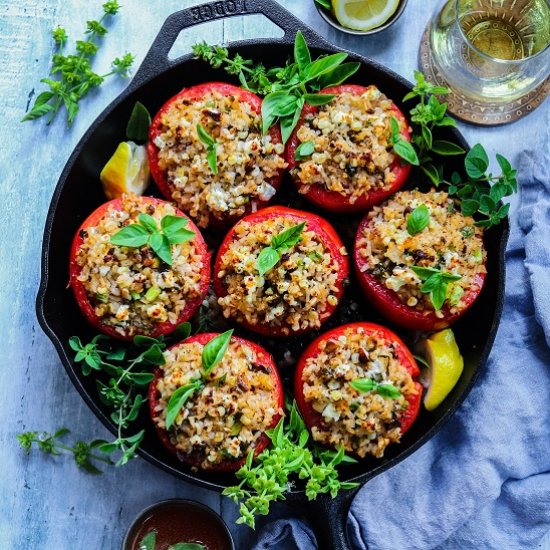 mediterranean stuffed tomatoes