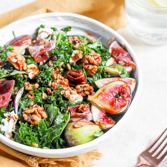 Maple Balsamic Fig and Farro Salad