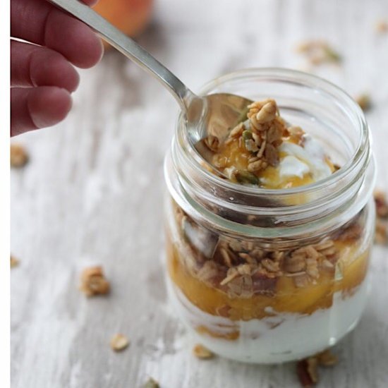 Roasted Peach Ginger Compote