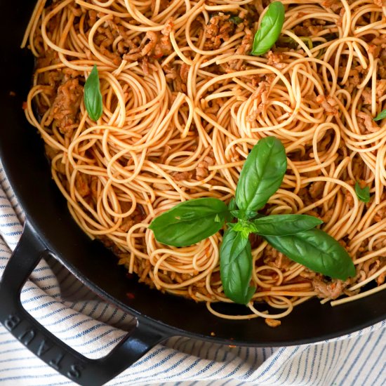 Spicy Sambal Noodles with Pork