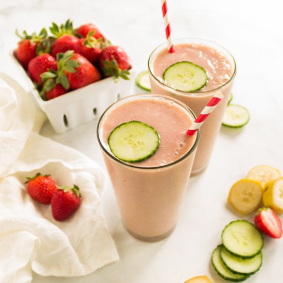 Strawberry Banana Cucumber Smoothie