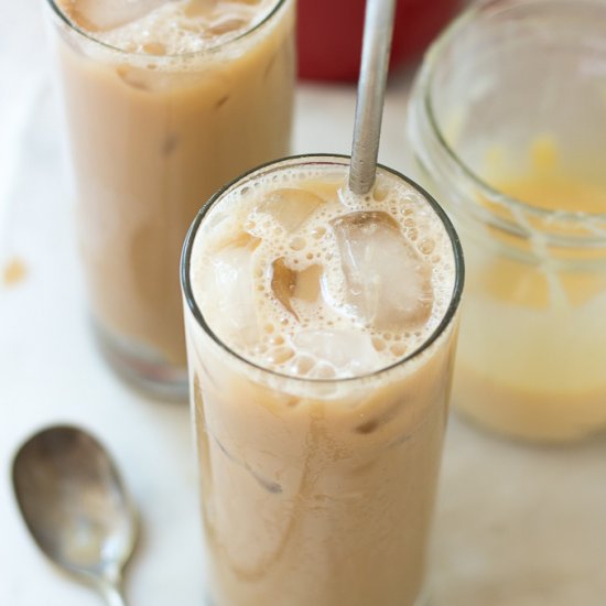 Sweetened Condensed Milk Ice Coffee