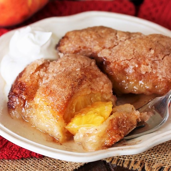 Crescent Roll Peach Dumplings