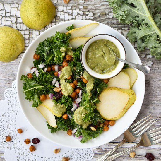 Kale Salad With Avocado Dressing