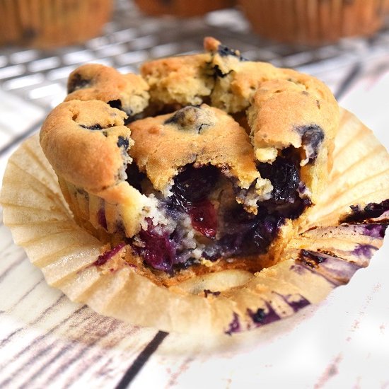 Vegan, GlutenFree Blueberry Muffins