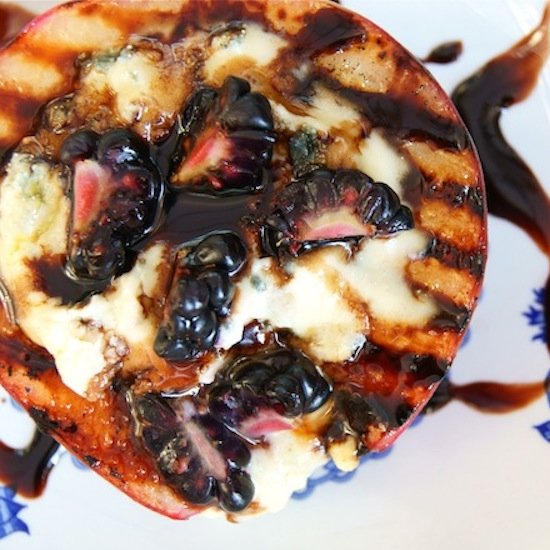 Blue Cheese Grilled Peaches