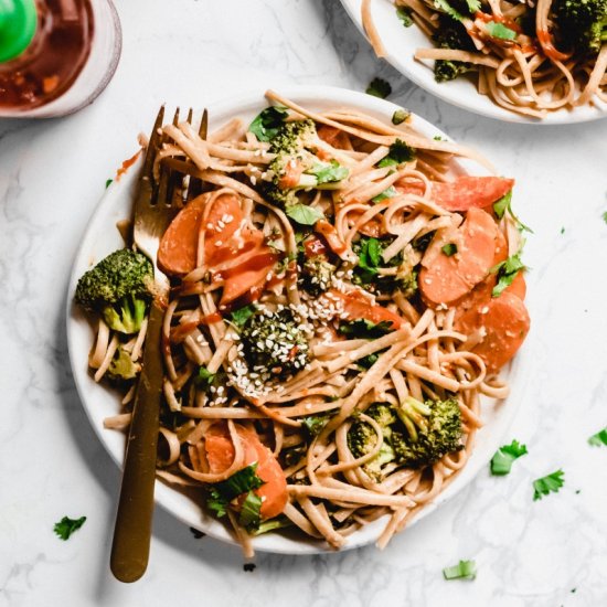 30 Min Vegan Peanut Butter Noodles