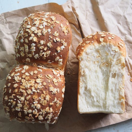 Oat Porridge Soft Sourdough Bread