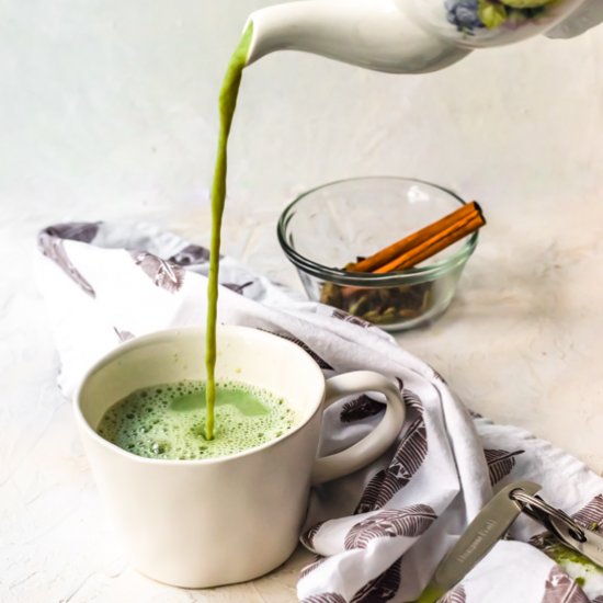 Green tea chai latte