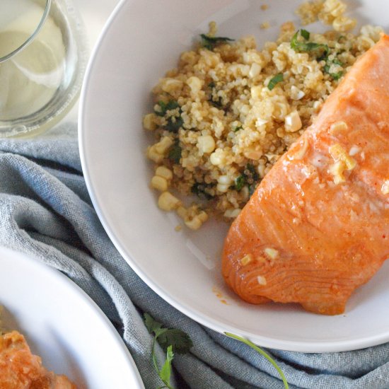 Easy Sriracha Lime Salmon