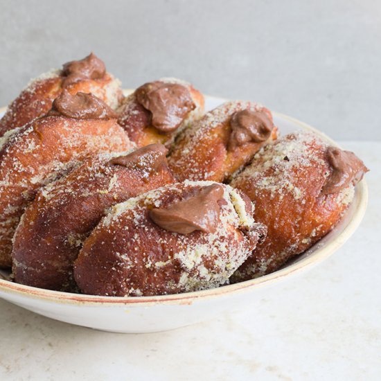 Chocolate tahini donuts