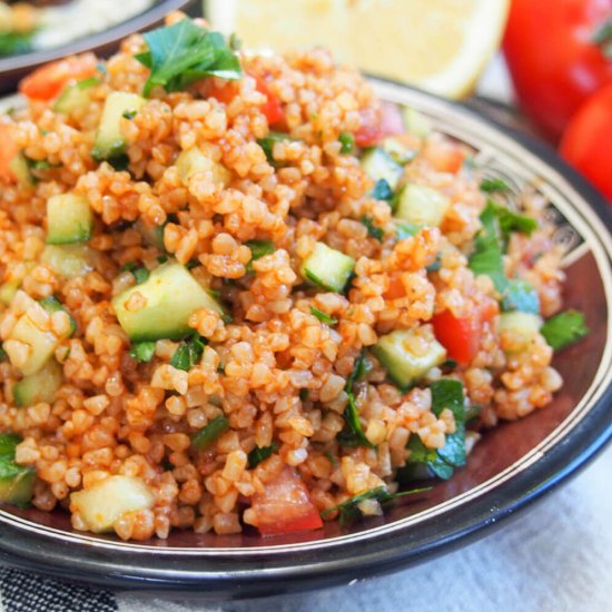 Kisir Turkish bulgar salad