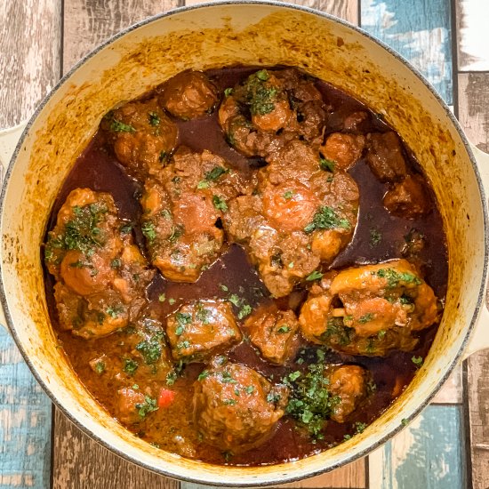 Dominican Oxtail Stew/Rabo