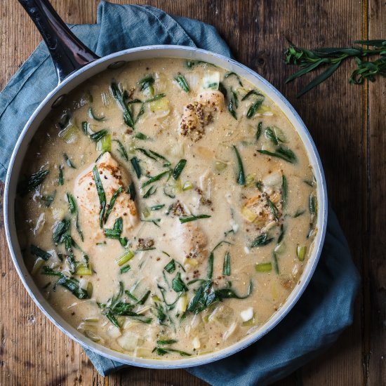 Chicken and leek recipe