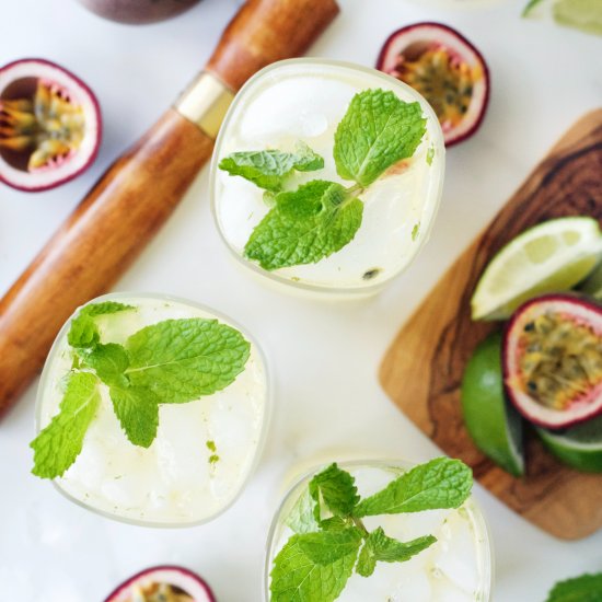 Passionfruit Prosecco Mojito