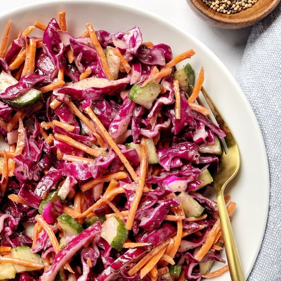 Cabbage Slaw with Maple Horseradish