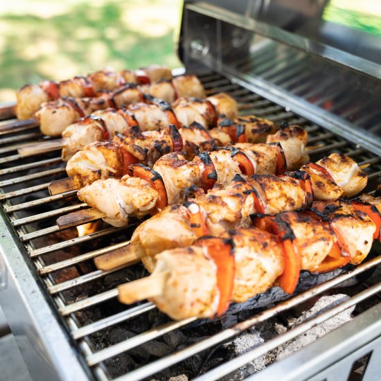 Marinated chicken kabobs