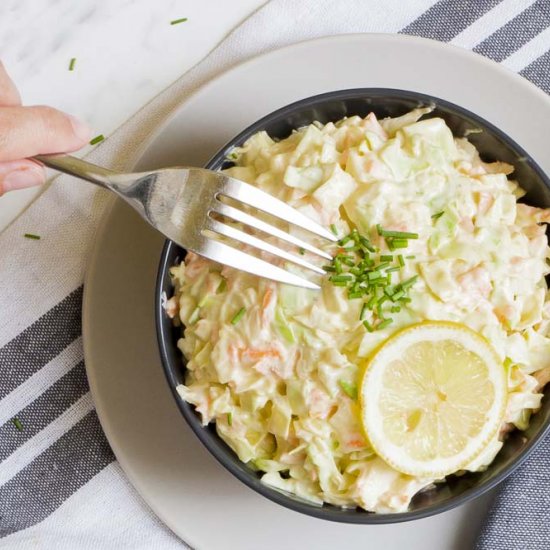 Easy Vegan Coleslaw Salad