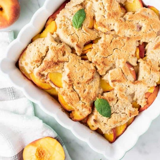 Gluten Free Peach Cobbler