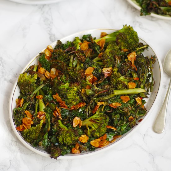 Ultimate Charred Garlic Greens