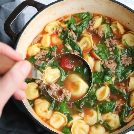 Sausage & Tortellini Soup