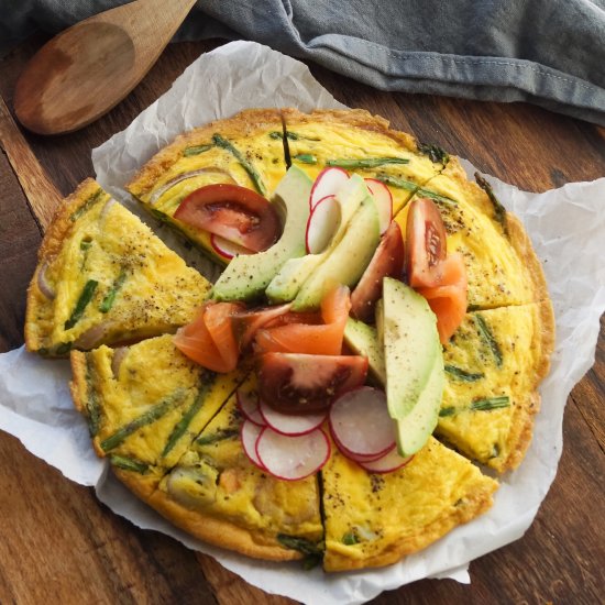 Smoked Salmon & Asparagus Frittata