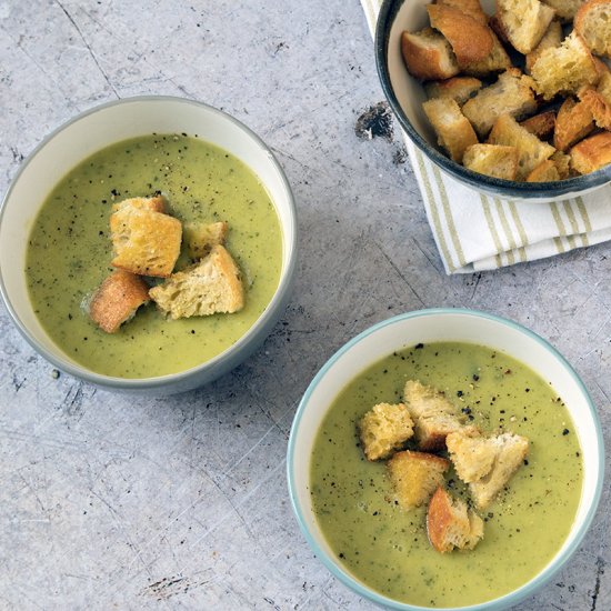 Potato and courgette soup