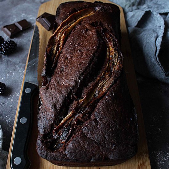 All chocolate banana loaf