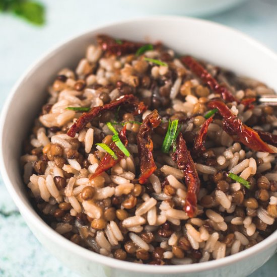 Greek Lentil Rice