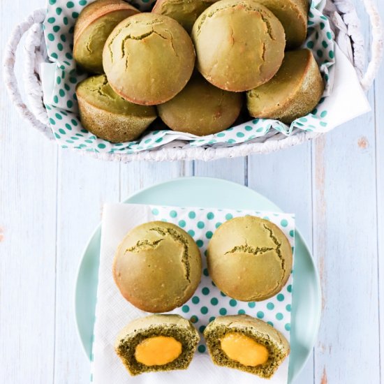 Matcha Buns with Cheese