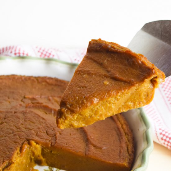 Vegan Crustless Pumpkin Pie