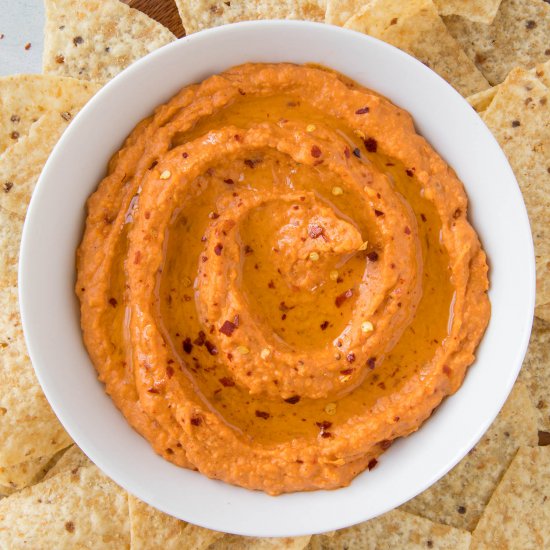 Creamy White Bean Dip with Harissa