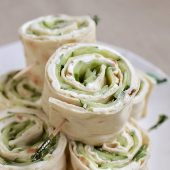 cucumber & cream cheese pinwheels