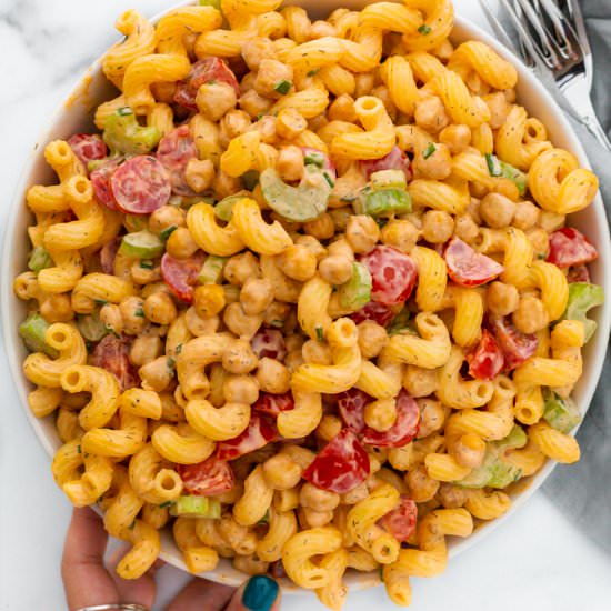 Vegan Buffalo Ranch Pasta Salad