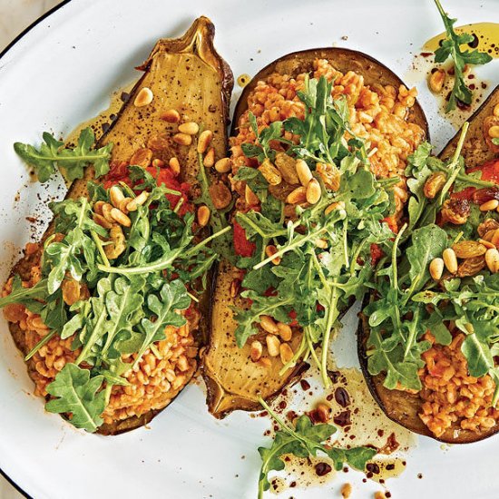 Caponata-Stuffed Eggplant