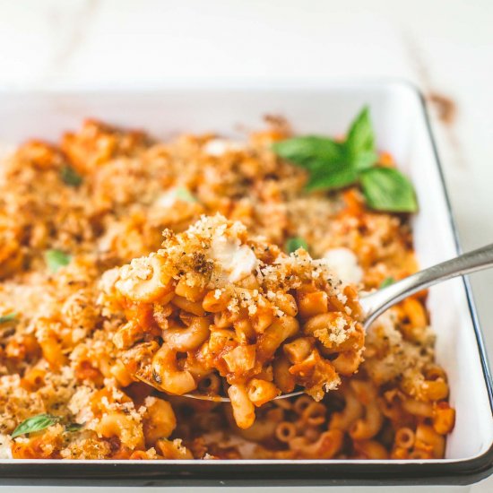 Chicken Parmesan Pasta Bake