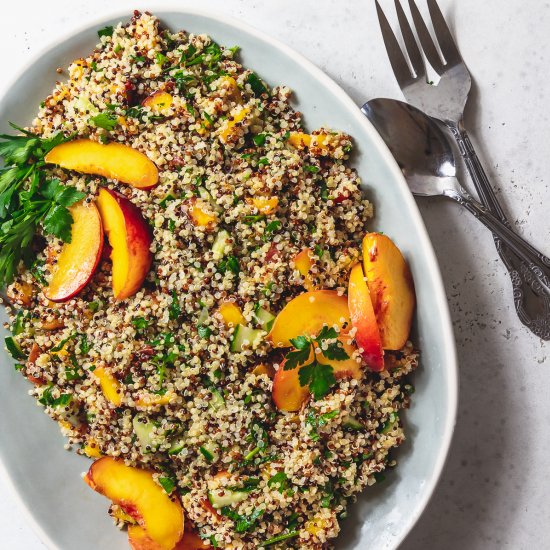 Peach Quinoa Tabbouleh