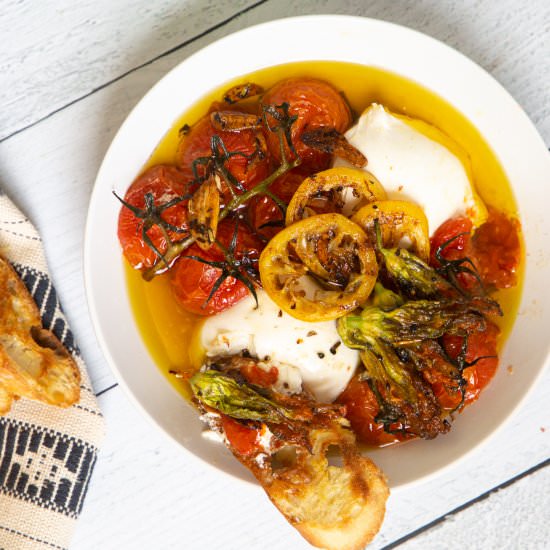 Tomato Confit with Burrata